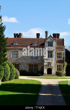 Chawton House Library, anciennement propriété de l'icône littéraire Jane Austen's frère Edward, Chawton, près de Alton, Hampshire, Royaume-Uni. Banque D'Images