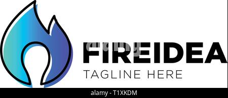 Idée de création Logo Design chaud modèle vecteur Conception Concept. Illustration de Vecteur