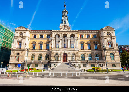 L'Hôtel de ville ou à Bilbao, Udala Le Pays Basque dans le nord de l'Espagne Banque D'Images