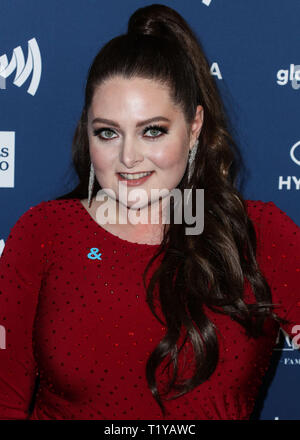 BEVERLY HILLS, LOS ANGELES, CALIFORNIE, USA - 28 mars : Lauren Ash arrive à la 30ème GLAAD Media Awards qui a eu lieu au Beverly Hilton Hotel, le 28 mars 2019 à Beverly Hills, Los Angeles, Californie, États-Unis. (Photo par Xavier Collin/Image Press Office) Banque D'Images