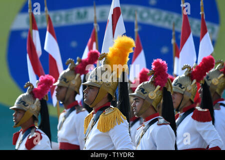 Brasilia, Brésil. Mar 29, 2019. DF - Brasilia - 03/29/2019 - Cérémonie de se rappeler le 55e anniversaire de l'armée du mouvement civique, 31 mars 1964 - Cérémonie pour évoquer le 55e anniversaire de l'armée du mouvement civique, le 31 mars 1964 au siège de l'armée brésilienne. Photo : Mateus Bonomi/AGIF : Crédit AGIF/Alamy Live News Banque D'Images