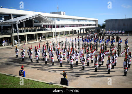 Brasilia, Brésil. Mar 29, 2019. DF - Brasilia - 03/29/2019 - Cérémonie de se rappeler le 55e anniversaire de l'armée du mouvement civique, 31 mars 1964 - Cérémonie pour évoquer le 55e anniversaire de l'armée du mouvement civique, le 31 mars 1964 au siège de l'armée brésilienne. Photo : Mateus Bonomi/AGIF : Crédit AGIF/Alamy Live News Banque D'Images