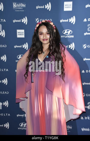 Los Angeles, Californie, USA. 28 Mar 2019. Jennings Jazz à la 30e assemblée annuelle GLAAD Media Awards qui a eu lieu au Beverly Hilton Hotel à Los Angeles, CA le Jeudi, Mars 28, 2019. Photo de RPAC/PictureLux PictureLux Crédit : Le Hollywood/Archive/Alamy Live News Banque D'Images