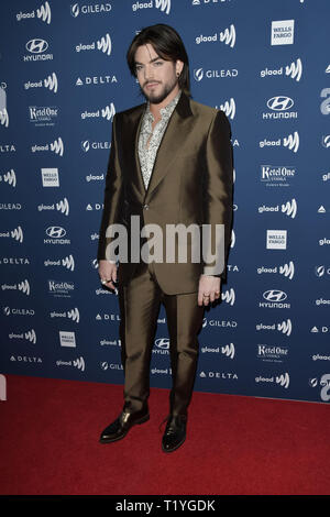 Los Angeles, Californie, USA. 28 Mar 2019. Adam Lambert au 30ème GLAAD Media Awards qui a eu lieu au Beverly Hilton Hotel à Los Angeles, CA le Jeudi, Mars 28, 2019. Photo de RPAC/PictureLux PictureLux Crédit : Le Hollywood/Archive/Alamy Live News Banque D'Images