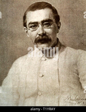 RUDYARD KIPLING (1865-1936), romancier anglais, poète et journaliste vers 1900 Banque D'Images