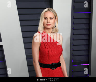 Vanity Fair Oscar Party au Wallis Annenberg Center for the Performing Arts le 24 février 2019 à Beverly Hills, Californie comprend : Brie Larson Où : Los Angeles, California, United States Quand : 24 Feb 2019 Credit : Sheri Determan/WENN.com Banque D'Images