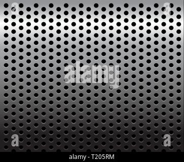 La texture de métal / pattern avec trous Illustration de Vecteur