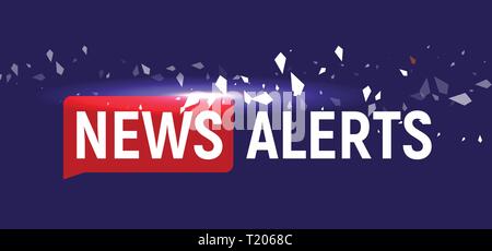 News alerts, breaking news, télévision contexte conception, vector illustration. Illustration de Vecteur
