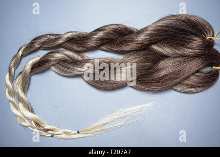 Extension de Cheveux Cheveux coiffure, coudre les tresses fines, style Africain Banque D'Images