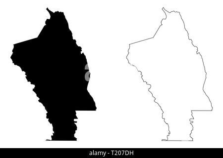 Le Comté de Napa, Californie (comtés de Californie, États-Unis d'Amérique,USA, États-Unis, US) map vector illustration, scribble sketch carte Napa Illustration de Vecteur