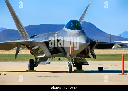 Lockheed F22 stealth fighter Rapter plan de l'US Air Force à la base aérienne Davis-Monthan AFB dans Tucson AZ Banque D'Images