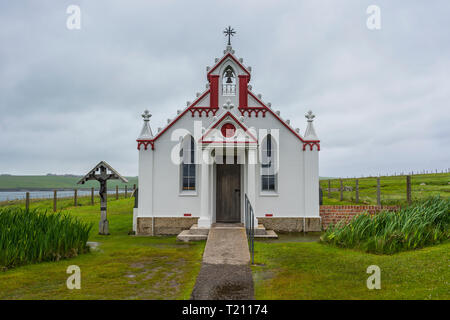 Royaume-uni, Ecosse, îles Orcades, Mainland, prisonnier de guerre italien construction Chapelle Banque D'Images