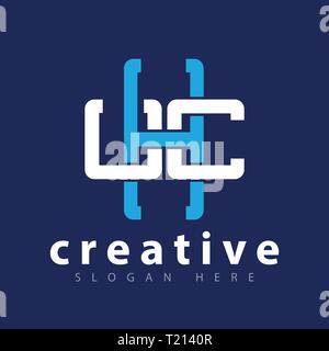 Logo design médical de croix lettre Illustration de Vecteur