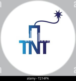 Logo bombe TNT modèle vecteur icône Illustration de Vecteur