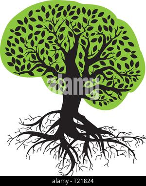 Abstrait, arbre du cerveau liées à la santé, l'icône logo