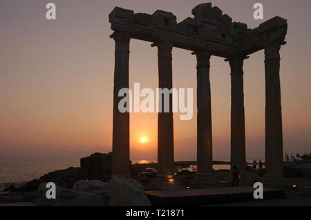 Temple d'Apollon à Side Turquie Banque D'Images