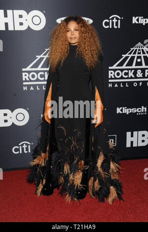 New York, NY, USA. Mar 29, 2019. Janet Jackson au 2019 Rock N Roll Hall of Fame au Barclays Center de Brooklyn, New York City le 29 mars 2019. Crédit : John Palmer/media/Alamy Punch Live News Banque D'Images