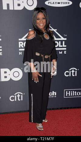 NEW YORK, NEW YORK - 29 mars 2019 : Angela assiste au Rock & Roll Hall of Fame de la cérémonie au Barclays Center le 29 mars 2019 dans la ville de New York. Photo : imageSPACE/MediaPunch Banque D'Images