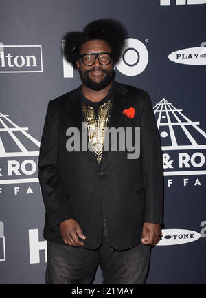 Brooklyn, Etats-Unis. Mar 29, 2019. NEW YORK, NEW YORK - 29 mars 2019 : Questlove assiste au Rock & Roll Hall of Fame de la cérémonie au Barclays Center le 29 mars 2019 dans la ville de New York. Credit : Imagespace/Alamy Live News Banque D'Images