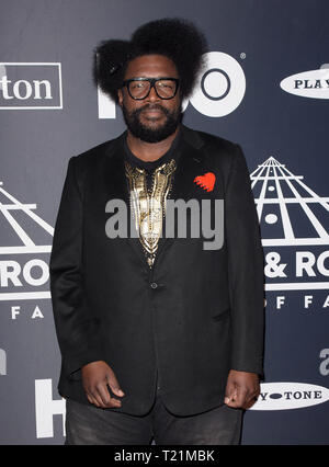 Brooklyn, Etats-Unis. Mar 29, 2019. NEW YORK, NEW YORK - 29 mars 2019 : Questlove assiste au Rock & Roll Hall of Fame de la cérémonie au Barclays Center le 29 mars 2019 dans la ville de New York. Credit : Imagespace/Alamy Live News Banque D'Images