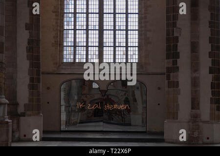 Intérieur de l'église Sint Laurencekerke à Rotterdam, Pays-Bas Banque D'Images