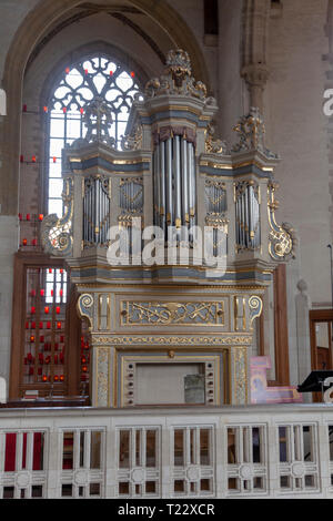 Intérieur de l'église Sint Laurencekerke à Rotterdam, Pays-Bas Banque D'Images