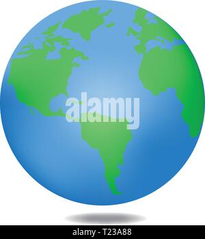 Earth globe vector illustration icône sur fond blanc Illustration de Vecteur