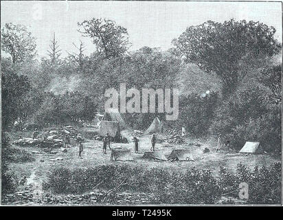 Image d'archive à partir de la page 418 de la découverte des lacs Rudolf et découverte de lacs Rudolf et Stefanie : a narrative of Count Samuel l'discoveryoflakes Talaki explorer01hhne1 Année : 1894 UN BUFFALO blessés avant le lever du soleil le jour suivant, l'apparence d'un^ lierd de buffles sur la hauteur voisine^ nous a apporté une httle disti'ac- tion. Nous avions fait pas de chasse pour un long moment, et les cris d'Niamma wale ! Et Boge ivale ! (" Il y a la viande ! Il y a rendez-buffles !') avec qui nos hommes o-reeted la sio'ht des animaux exercé en tant que grand un charme comme jamais. Comte Teleki bondit hors du lit et immédiatement Banque D'Images