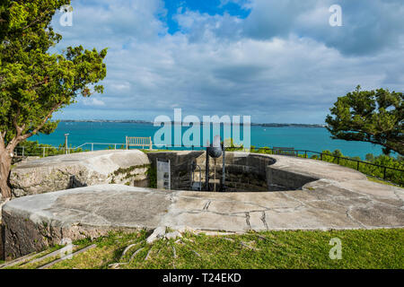 Les Bermudes, et Fort Scaur Hill Park, Cannon Banque D'Images