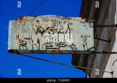 Point de vue, dans la petite ville de Miami, Arizona. Banque D'Images