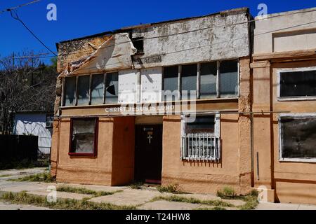 Point de vue, dans la petite ville de Miami, Arizona. Banque D'Images