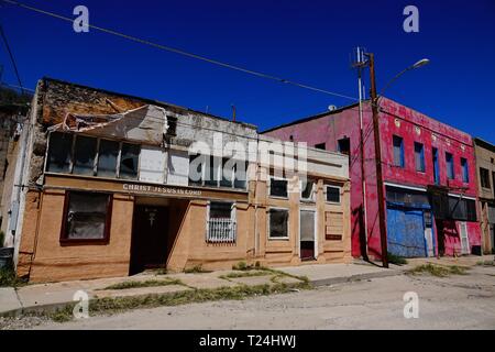 Point de vue, dans la petite ville de Miami, Arizona. Banque D'Images