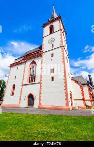 Basilique Saint Martin est une église catholique dans le centre de la ville de Bingen am Rhein en Allemagne Banque D'Images