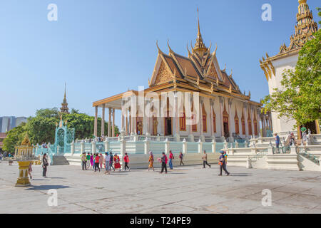 Palais Royal, Phnom Penh, Cambodge. Banque D'Images