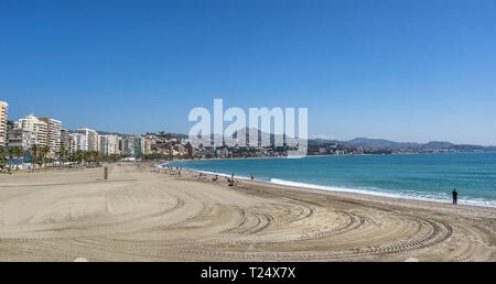 Plage de Malaga Banque D'Images