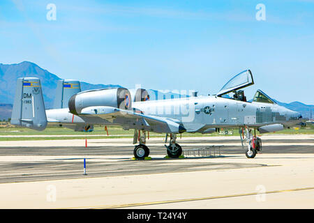 A-10 Warthog tankbuster moderne avion de chasse de l'US Air Force à la base aérienne Davis-Monthan AFB dans Tucson AZ Banque D'Images