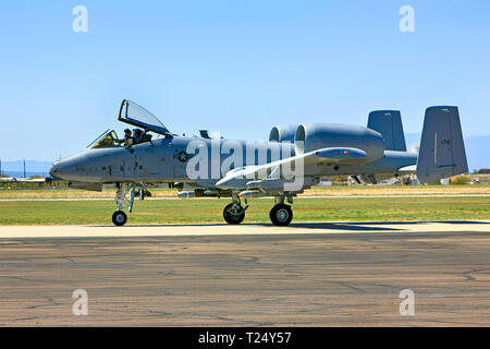 A-10 Warthog tankbuster moderne avion de chasse de l'US Air Force à la base aérienne Davis-Monthan AFB dans Tucson AZ Banque D'Images