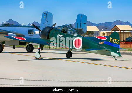 WW2 de la Marine américaine et japonaise PBJ-1 0 à l'Airshow de Tucson en Arizona Banque D'Images