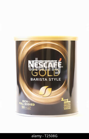 Or Nescafé café style Barista. Banque D'Images