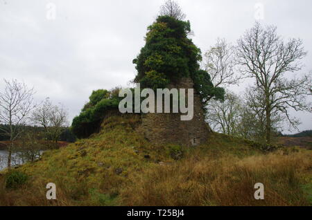 Asgog Château. Loch Asgog . Le Loch Lomond et Cowal façon. La péninsule de Cowal. Highlands. L'Écosse. UK Banque D'Images