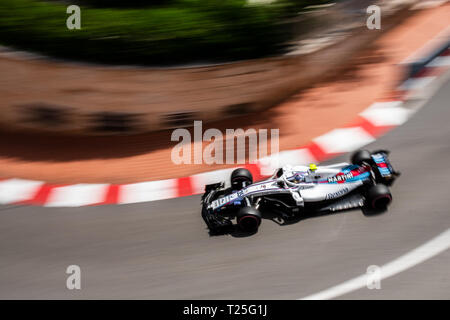 Monte Carlo / Monaco - 05/24/2018 - # 35 Sergey SIROTKIN (RUS) dans sa Williams FW41 pendant le jour de l'ouverture en avance sur le Grand Prix de Monaco 2018 Banque D'Images