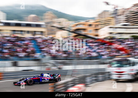 Monte Carlo / Monaco - 05/24/2018 - # 28 Brendon Hartley (NZL) dans sa Toro Rosso STR13 Honda lors de la pratique libre en avant de la Monaco 2018 Banque D'Images