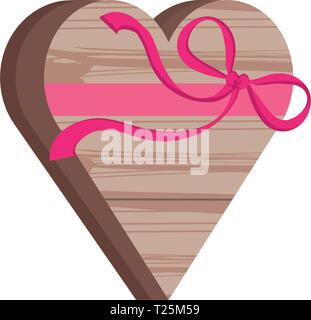poitrine en forme de coeur avec motif vectoriel en forme de noeud Illustration de Vecteur