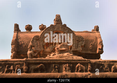 Designer artéfact à Kailasha temple, les grottes d'Ellora, Inde Banque D'Images