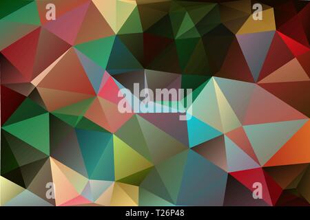 Résumé fond sombre de triangles multicolores Illustration de Vecteur