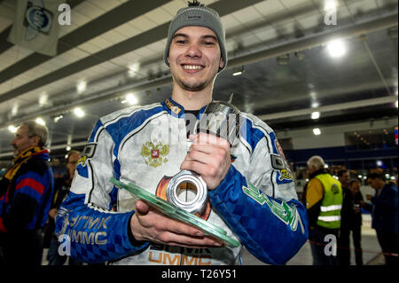 Thialf, Heerenveen, aux Pays-Bas. 30 mars 2019. Au cours de l'Roelof Thijs Bokaal à Patinoire Thialf, Heerenveen le vendredi 29 mars 2019. (Crédit : Ian Charles | MI News) Credit : MI News & Sport /Alamy Live News Banque D'Images