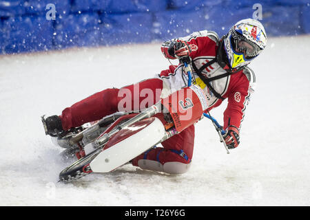 Thialf, Heerenveen, aux Pays-Bas. 30 mars 2019. Kevin Arzl durant la Roelof Thijs Bokaal à Patinoire Thialf, Heerenveen le vendredi 29 mars 2019. (Crédit : Ian Charles | MI News) Credit : MI News & Sport /Alamy Live News Banque D'Images