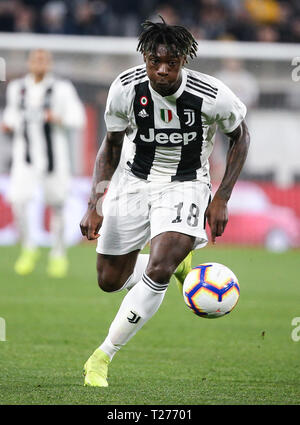 Turin, Italie. 30Th Mar, 2019. La Juventus FC Marie Kean fait concurrence au cours d'un match de football Serie A entre la Juventus et Empoli à Turin, Italie, le 30 mars 2019. La Juventus a gagné 1-0. Credit : Alberto Lingria/Xinhua/Alamy Live News Banque D'Images