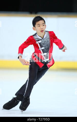 Kyoto, Japon. 30Th Mar, 2019. Nobuyoshi Oda, 30 mars 2019 - Patinage Artistique : Tous les novices du Kansai de patinage artistique 2019 Novice A1 Men's patinage libre à Kyoto, Japon. Credit : Naoki Nishimura/AFLO SPORT/Alamy Live News Banque D'Images