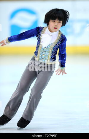 Kyoto, Japon. 30Th Mar, 2019. Ryoga Morimoto, 30 mars 2019 - Patinage Artistique : Tous les novices du Kansai de patinage artistique 2019 Novice A1 Men's patinage libre à Kyoto, Japon. Credit : Naoki Nishimura/AFLO SPORT/Alamy Live News Banque D'Images